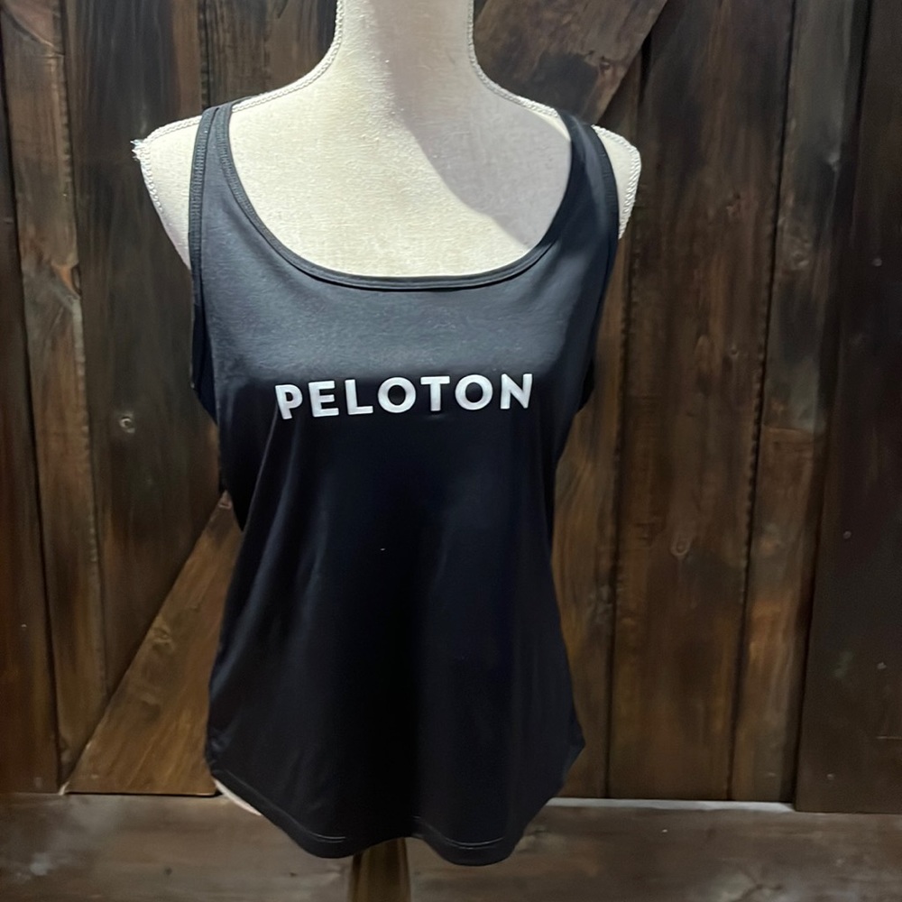 Peloton black racerback tank top